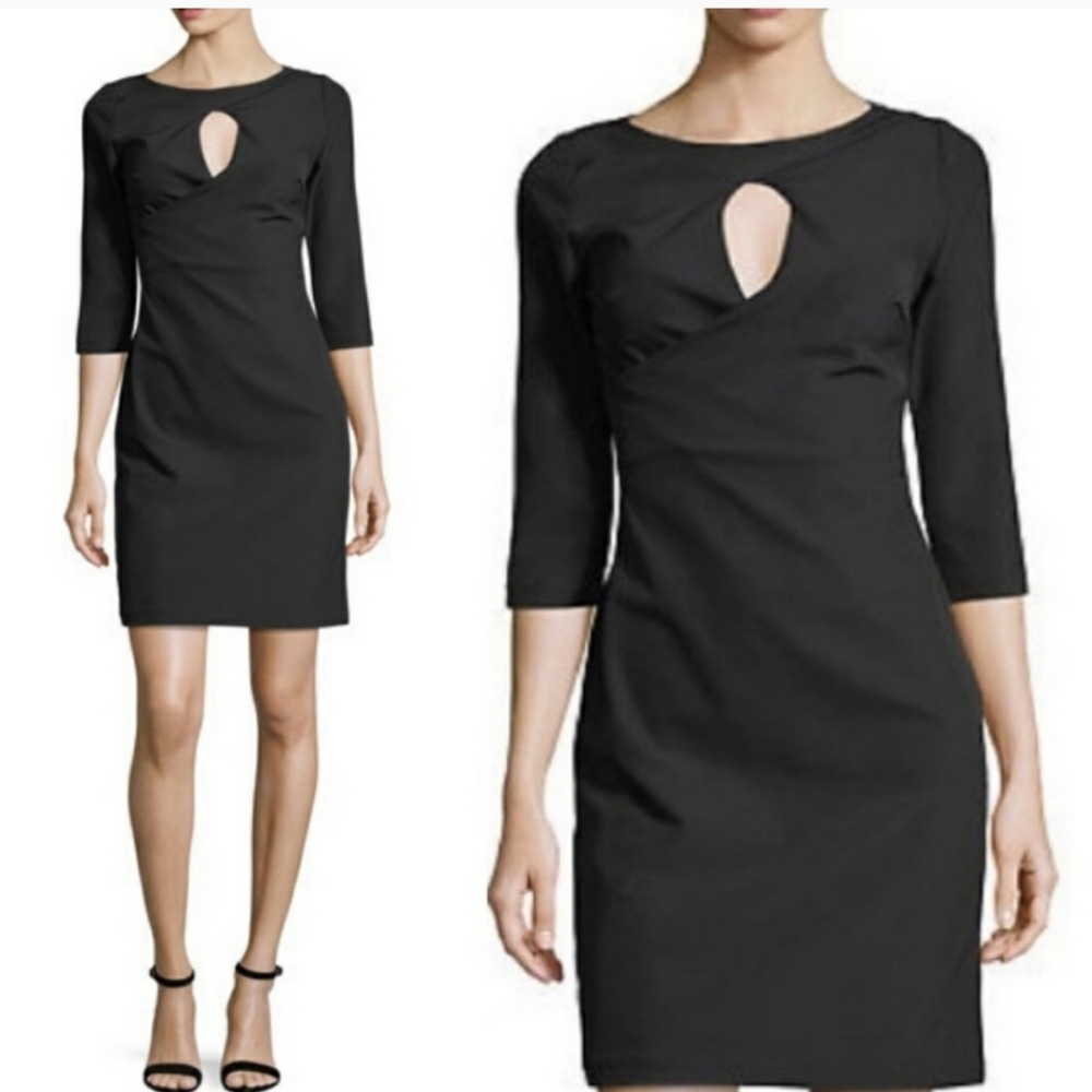 Alexia Admor Black Keyhole Sheath Dress